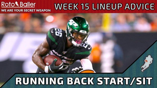 Running Back Start/Sit Lineup Advice - Week 15