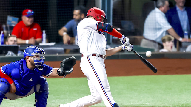 Nathaniel Lowe Belts Homers & Line Drives During Batting Practice