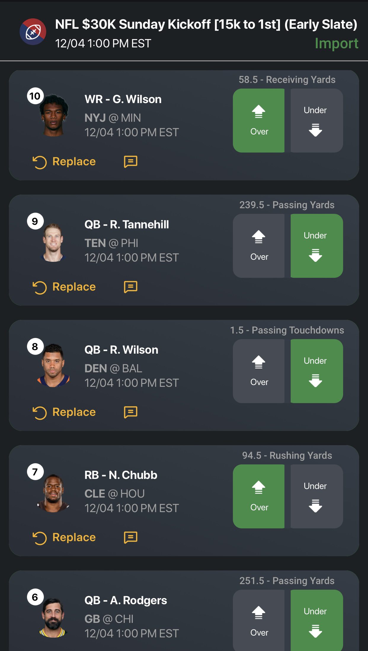 Shed No Tiers Week 6 Draftkings NFL Tiers Survey and Recap : r/dfsports